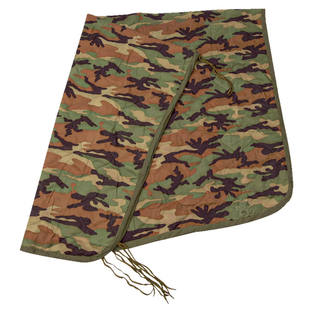 5ive Star Gear Military Poncho Liner in Woodland Camo