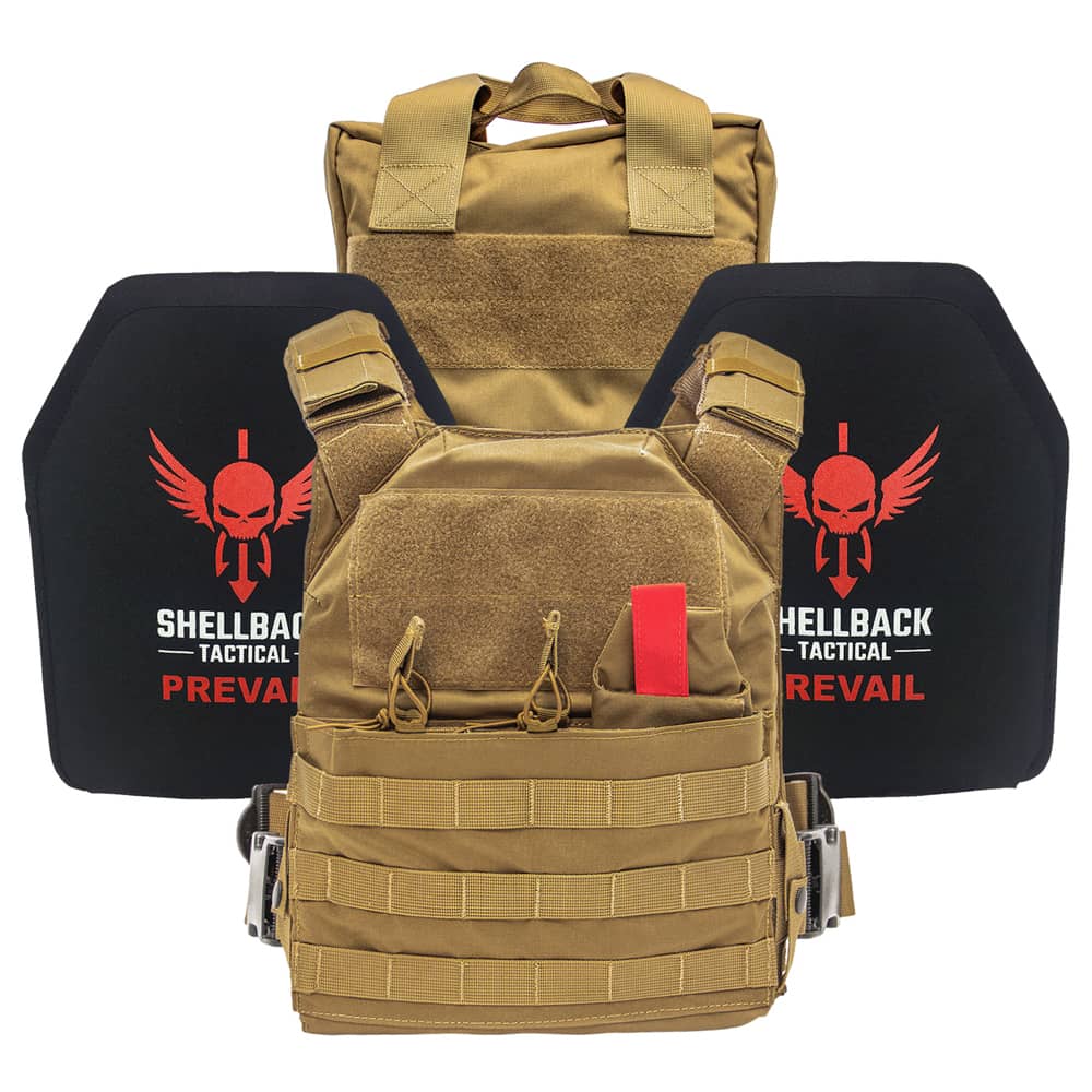 Shellback Defender 2.0 Active Shooter Armor Kit in Coyote