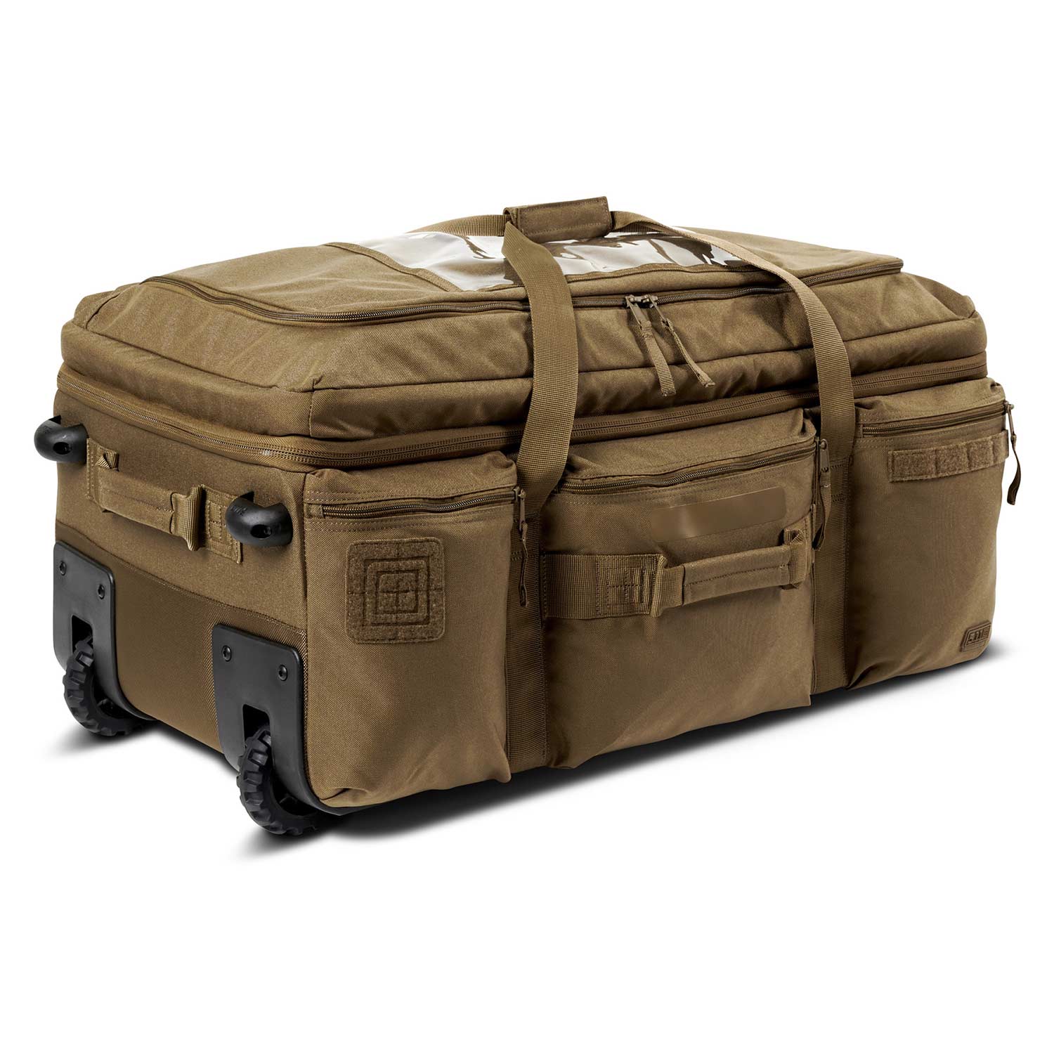 Rolling Camo Duffle Bag w/ Multiple Pockets & Recess Wheels