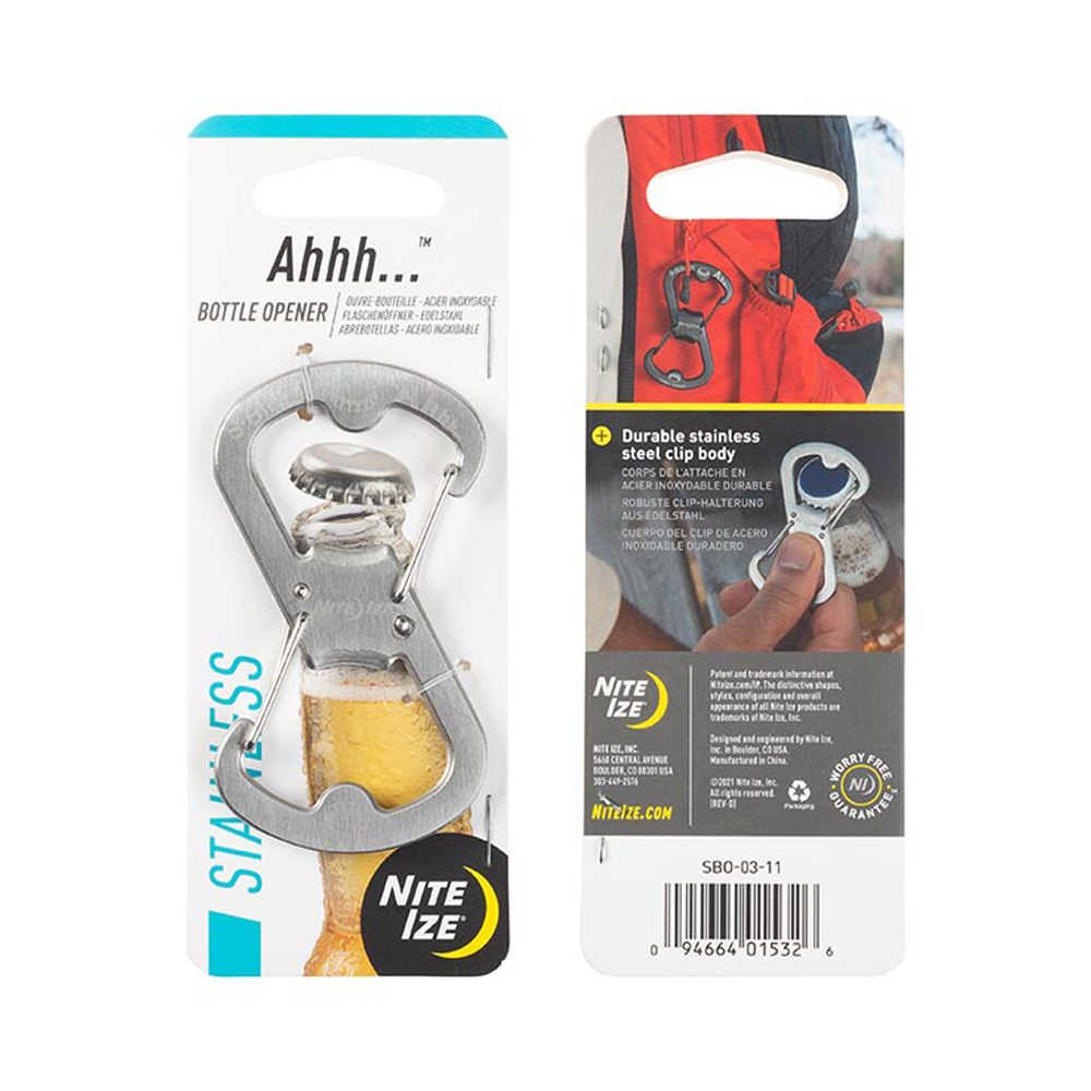 Moschettone Doppio Nite Ize S-Biner - Acciaio Inox, Per Chiavi E Attrezzatura