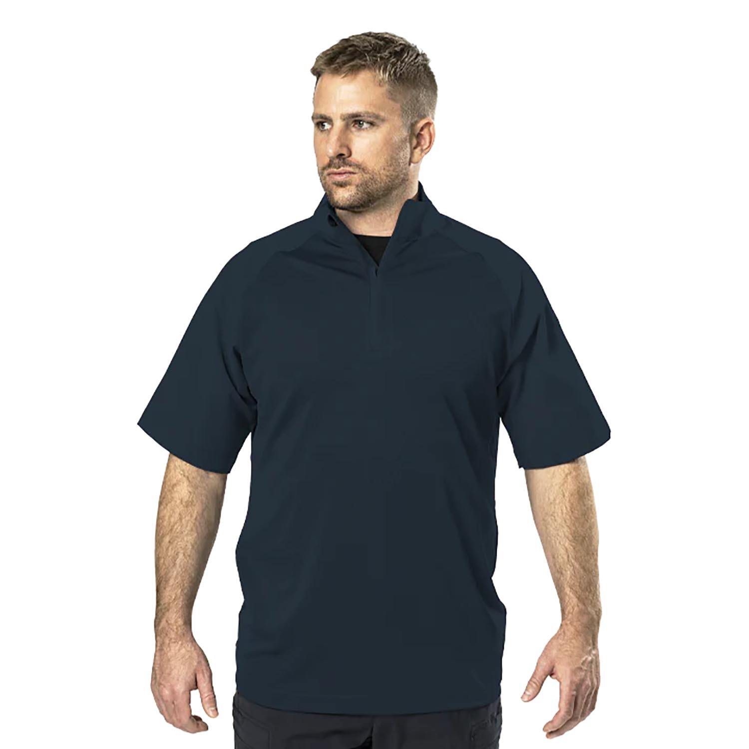 Elbeco UFX Bold Short Sleeve Zip Mock Neck Patrol Shirt | US