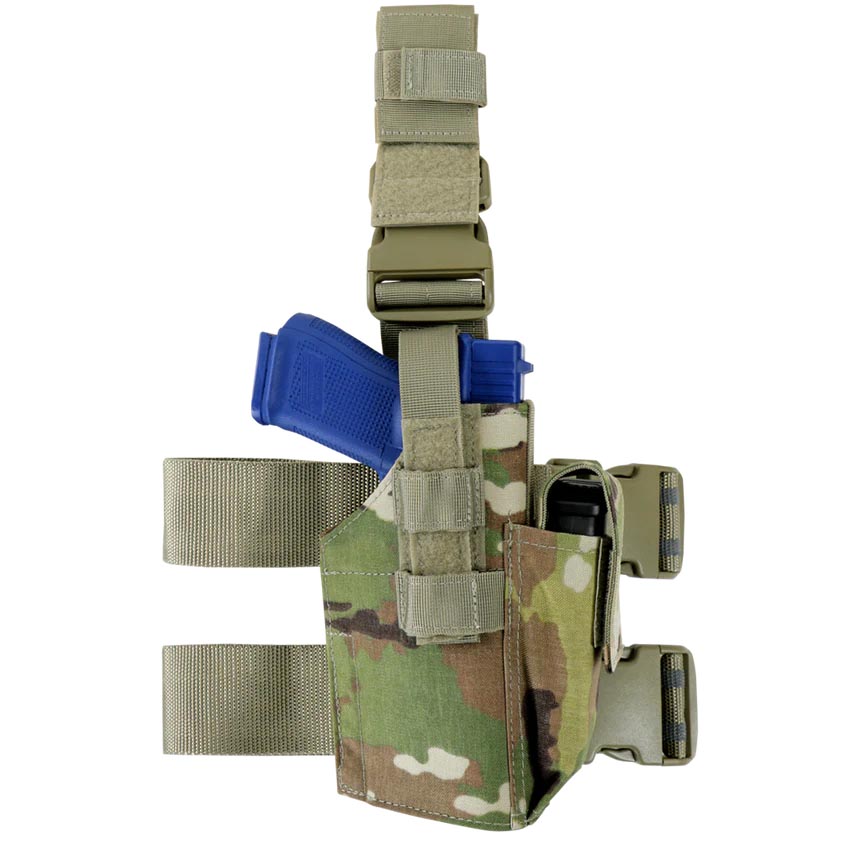 Safariland US Military Drop Leg Holster – Coyote Brown – Two Strap – Right Hand – Used