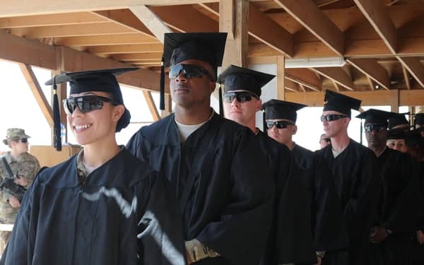 College Graduates Standing in line