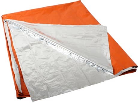 Rothco Polarshield Sleeping Bag Style Survival Blanket (Orange/Silver)