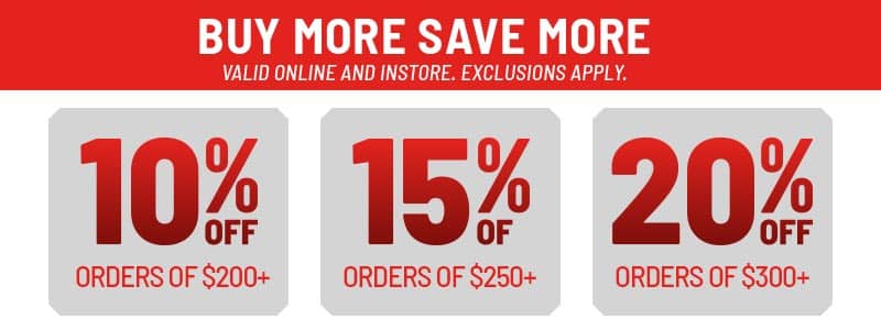Buy More Save More. Up to 20% Off. Exclusions Apply.