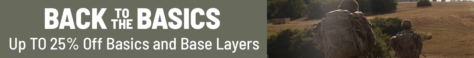 Basics up to 25 percent off