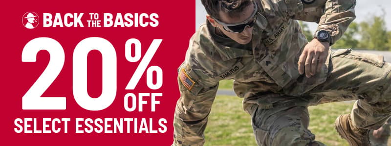 Back to Basics sale 20% off select essentials.