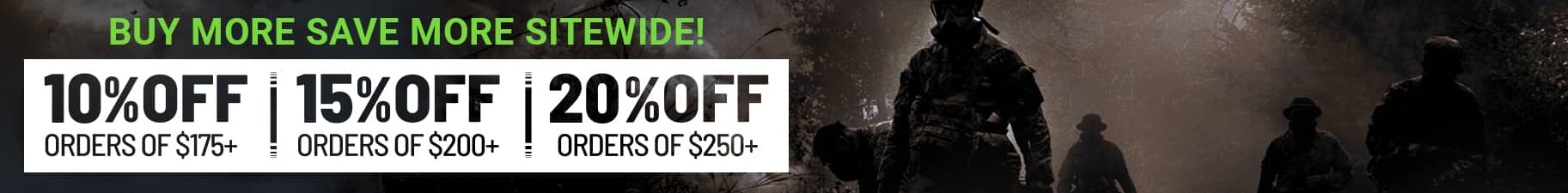 Buy More Save More. Up to 20% Off. Exclusions Apply.