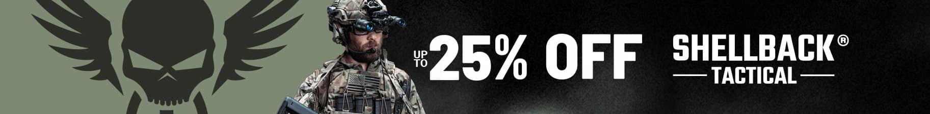 Shellback up to 25 percent off