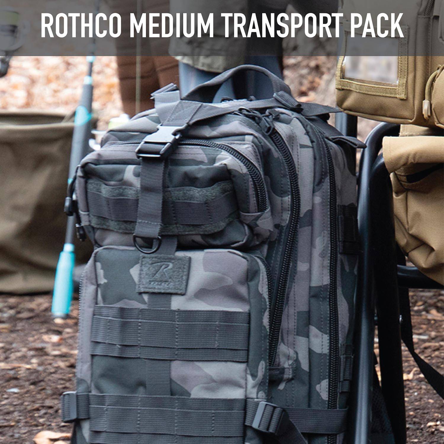 Rothco Midnight Camo Medium Transport Pack | U.S. Patriot