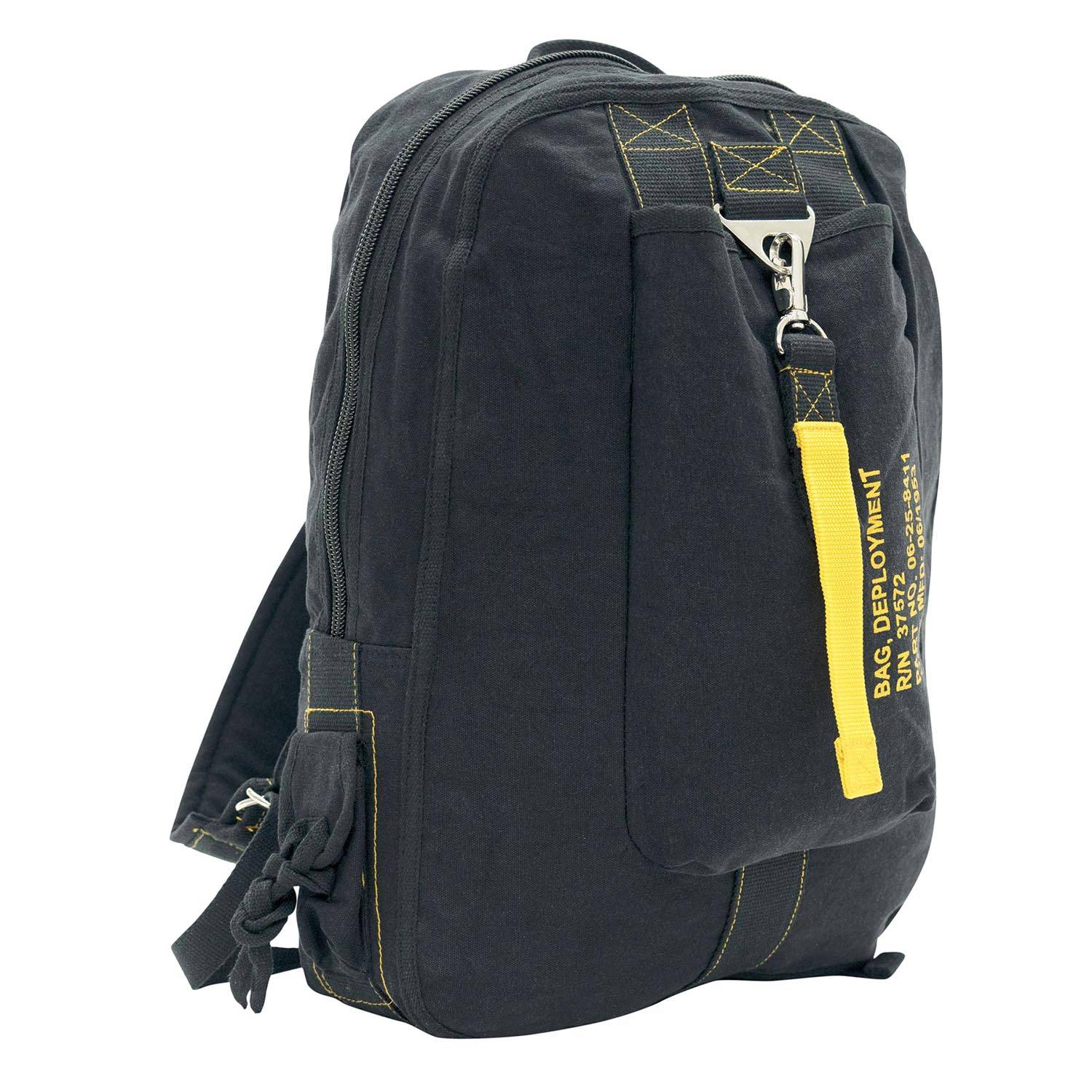 ROTHCO VINTAGE CANVAS FLIGHT BAG IN BLACK