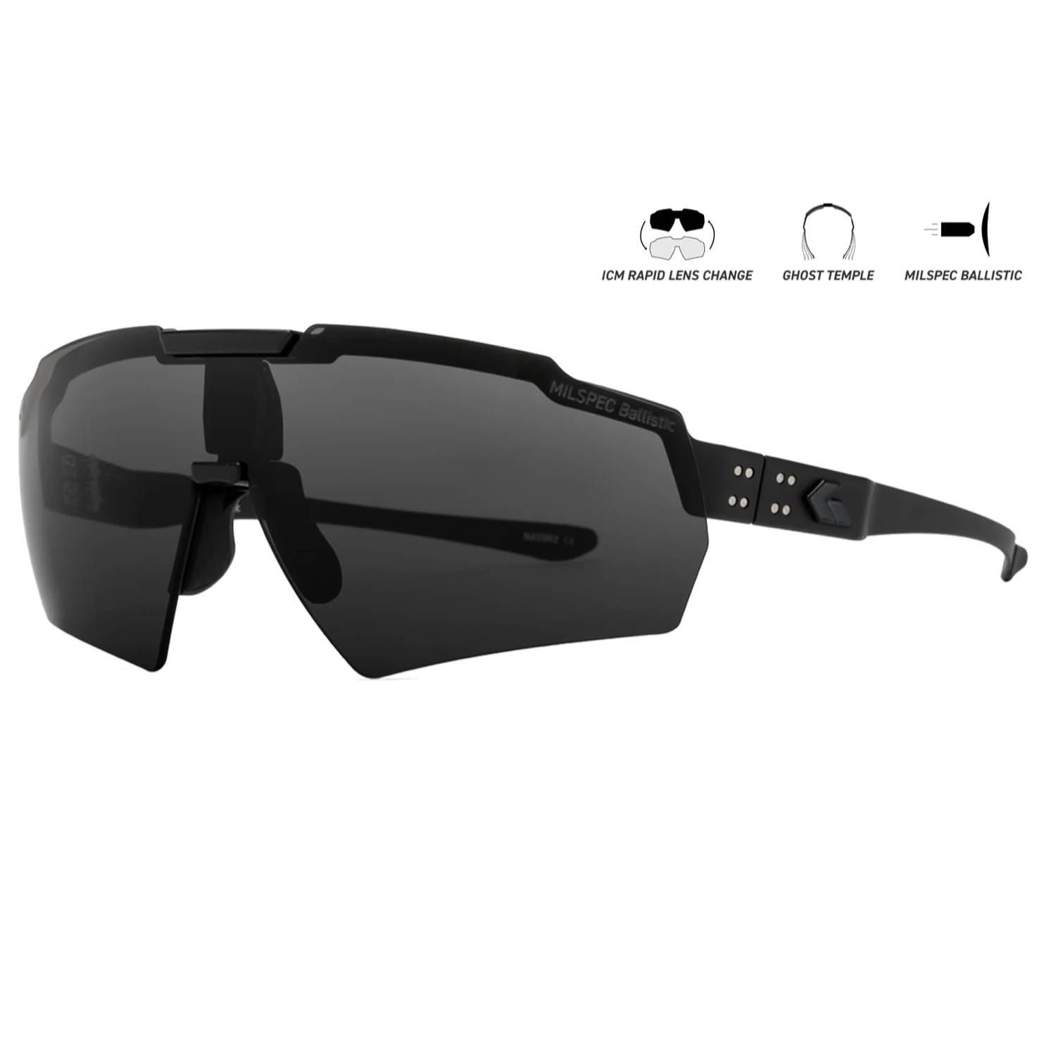 Gatorz Blastshield ANSI MILSPEC Sunglasses Array, Smoke & Cl