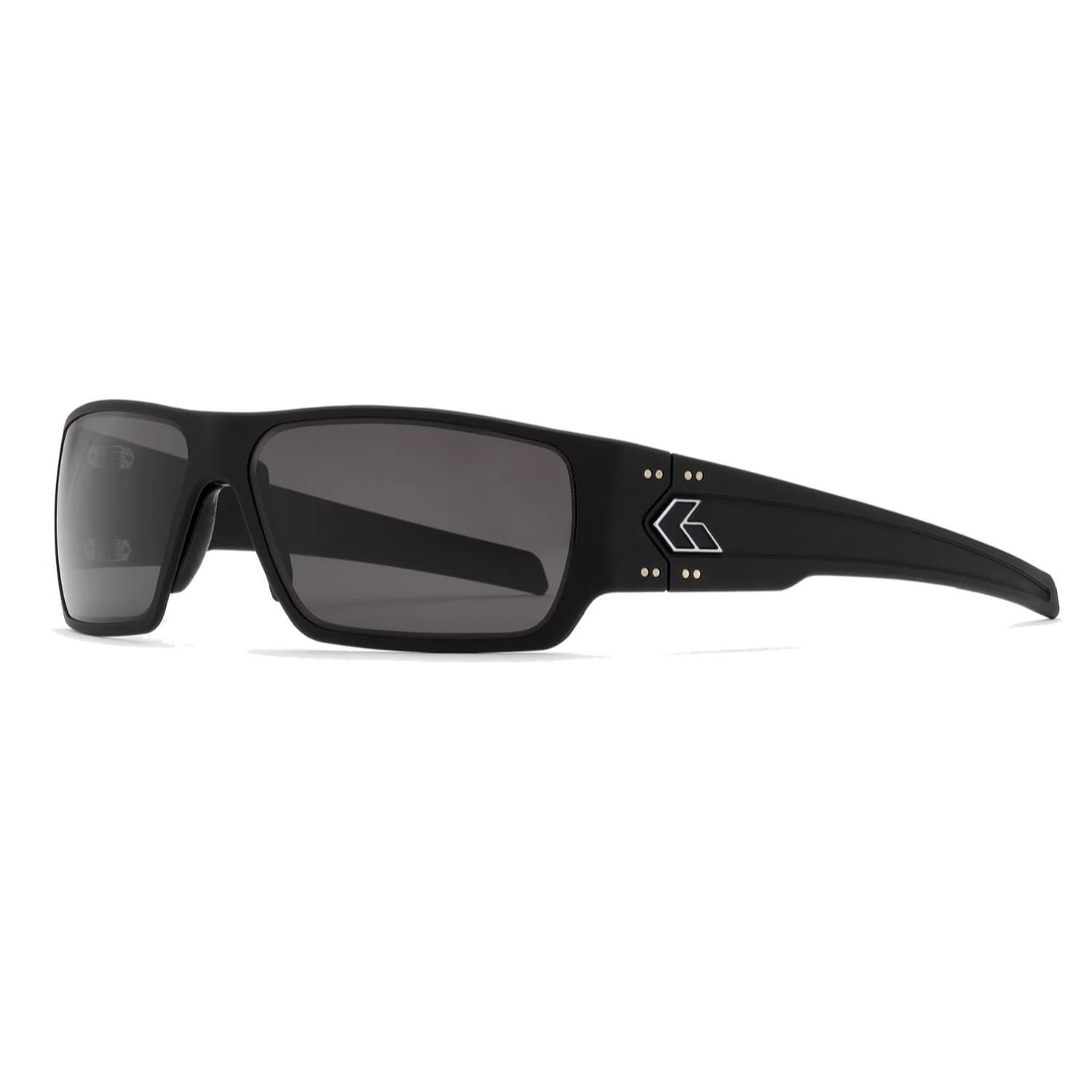 Gatorz Specter Sunglasses, Black wit Silver Logo & Smoke