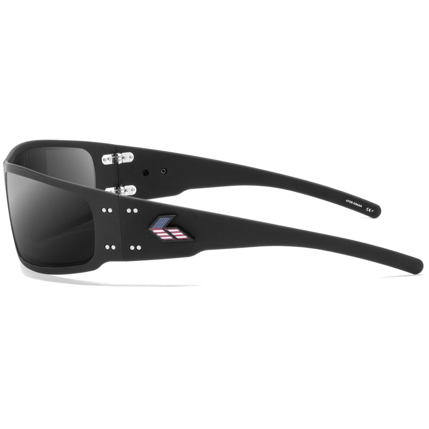 Gatorz Magnum Polarized Sunglasses, Black with Patriot G Log