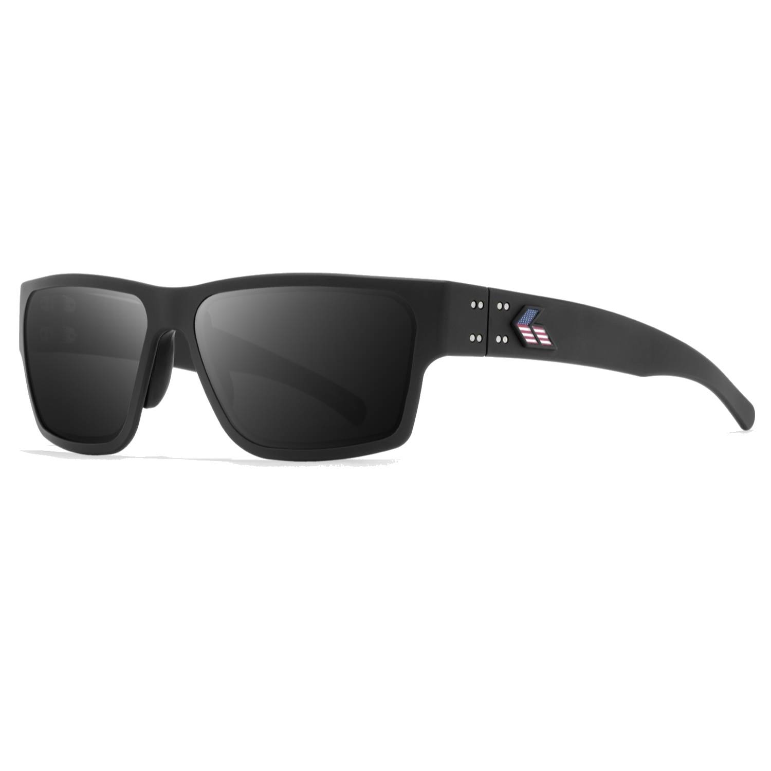 Gatorz Delta Polarized Sunglasses, Black with Patriot G & Sm