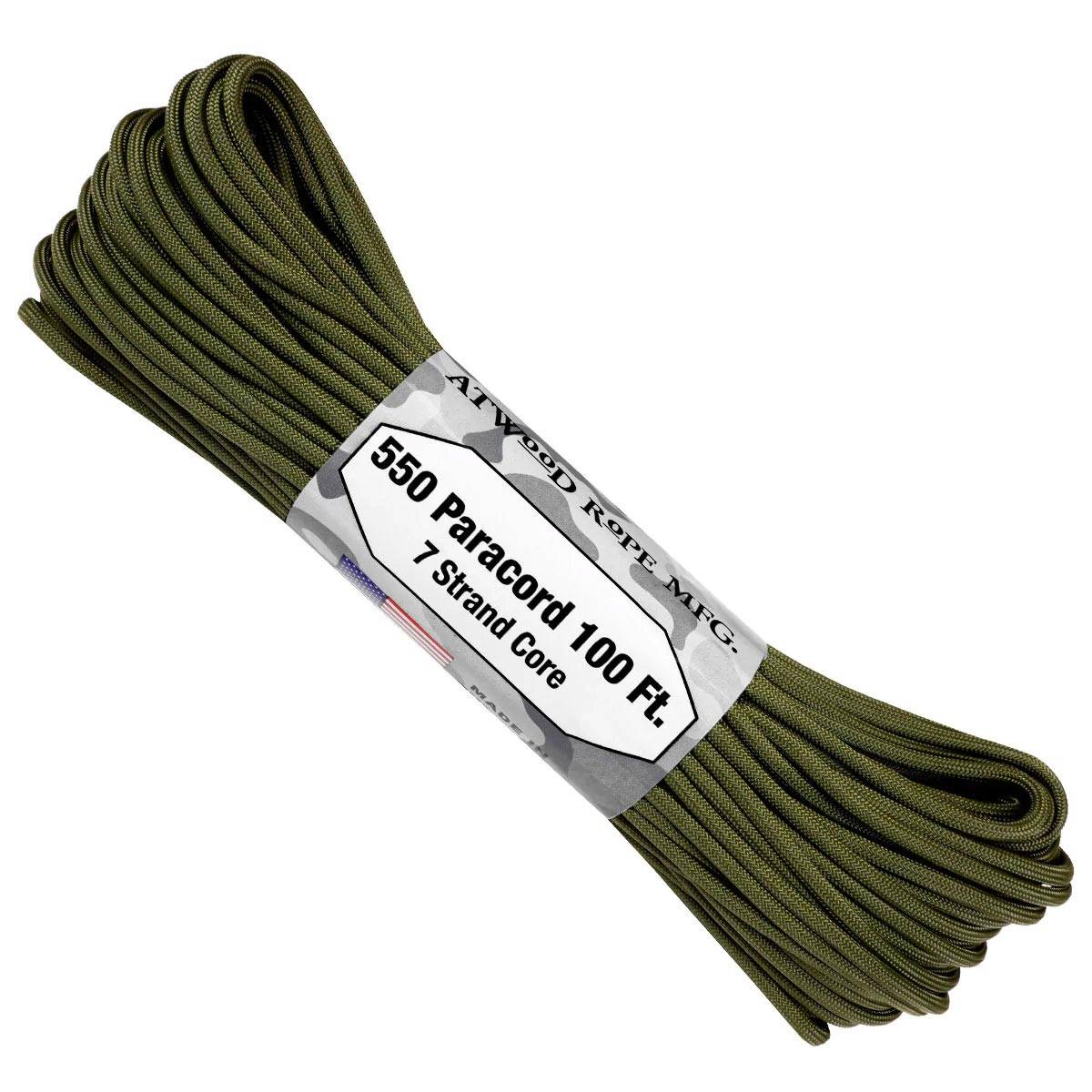 ATWOOD ROPE 7 STRAND 550 PARACORD 100 FT