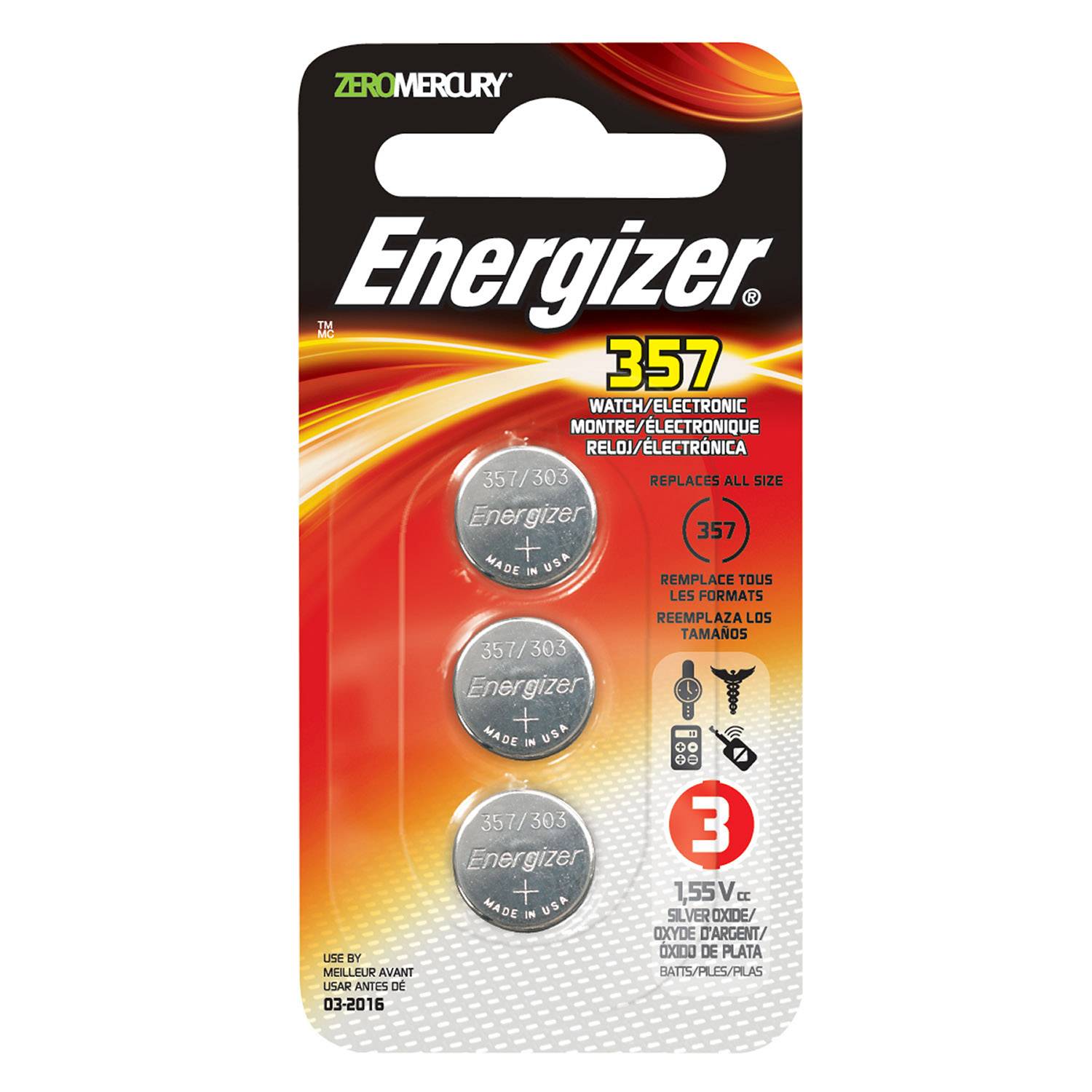 Energizer Electronics Watch Batteries (3 Pack)