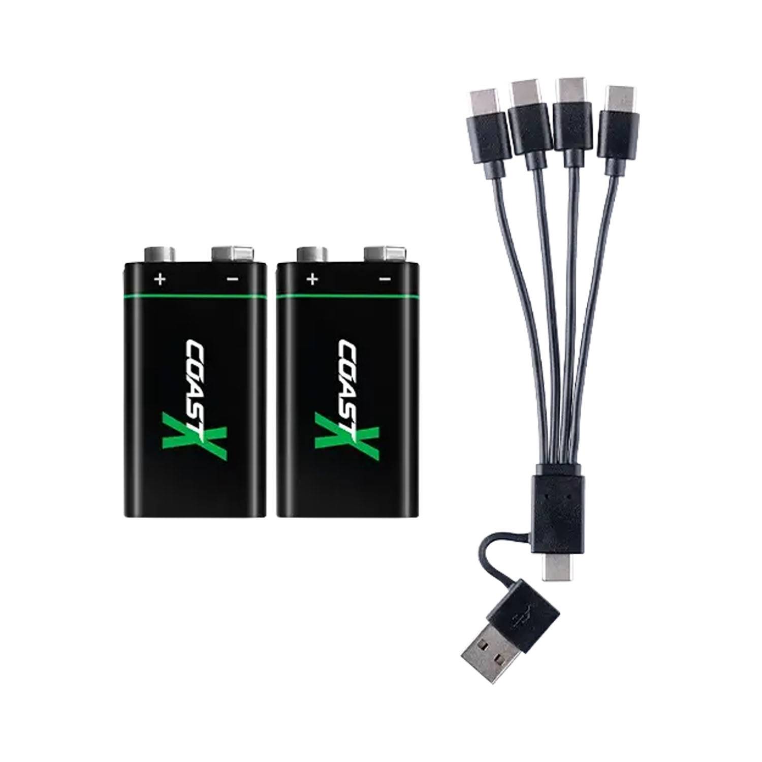 Coast Zithion-X 9V Rechargeable Batteries