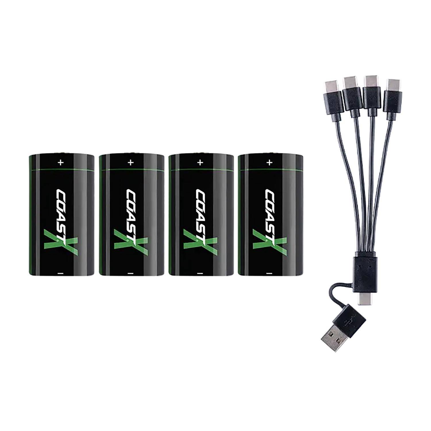 Coast ZITHION-X CR123 Rechargeable Batteries, 4PK