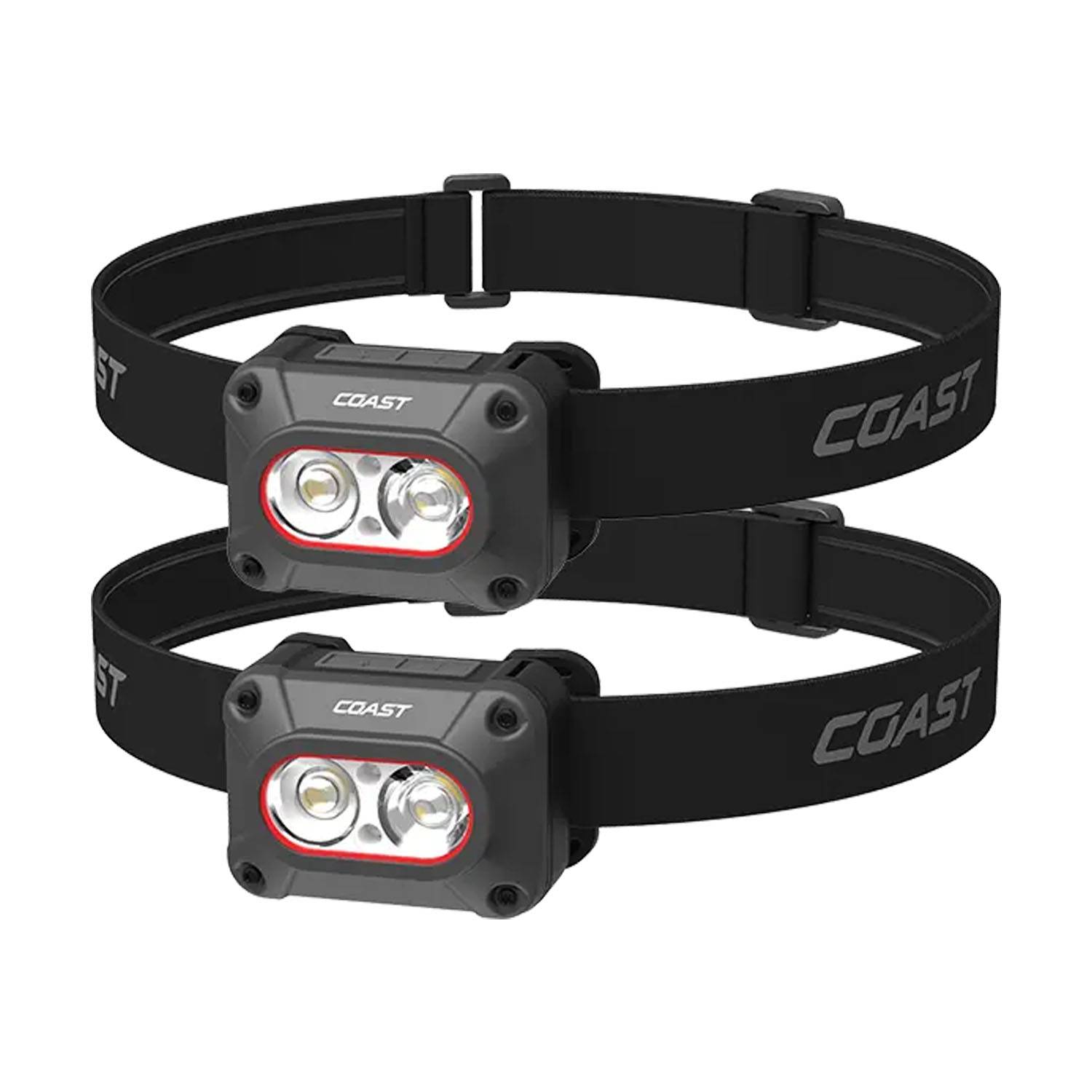 Coast FLX10R 2-Pack 1000 Lumen Rechargeable Tri Color Headla