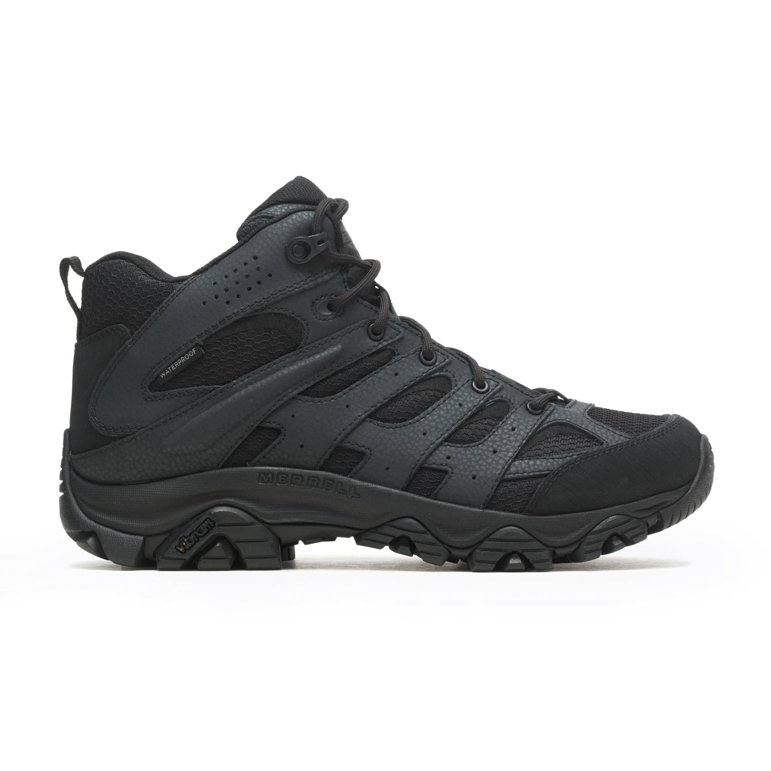 MERRELL MOAB 3 MID TACTICAL WATERPROOF BOOTS - BLACK
