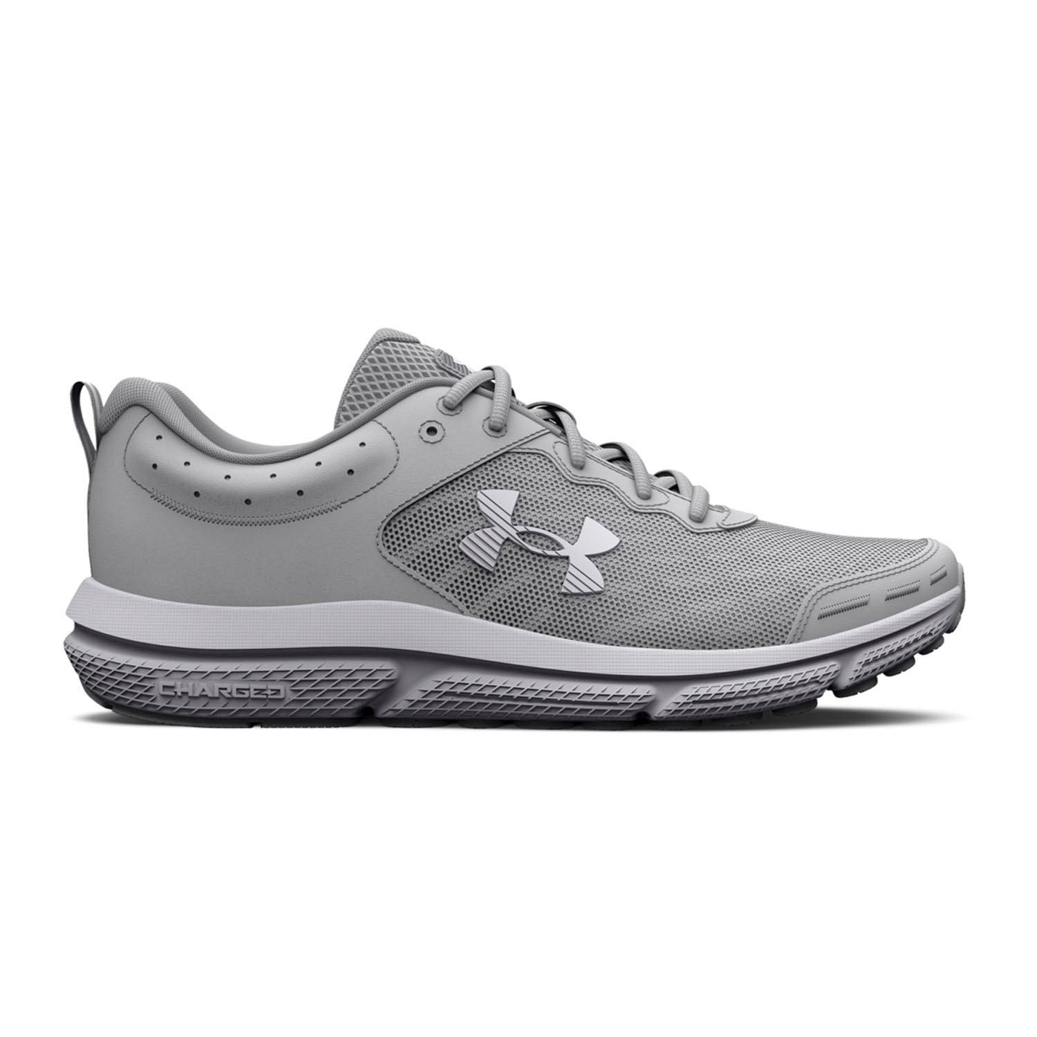 UNDER ARMOUR MEN'S CHARGED ASSERT 10 SHOES IN GREY / WHITE