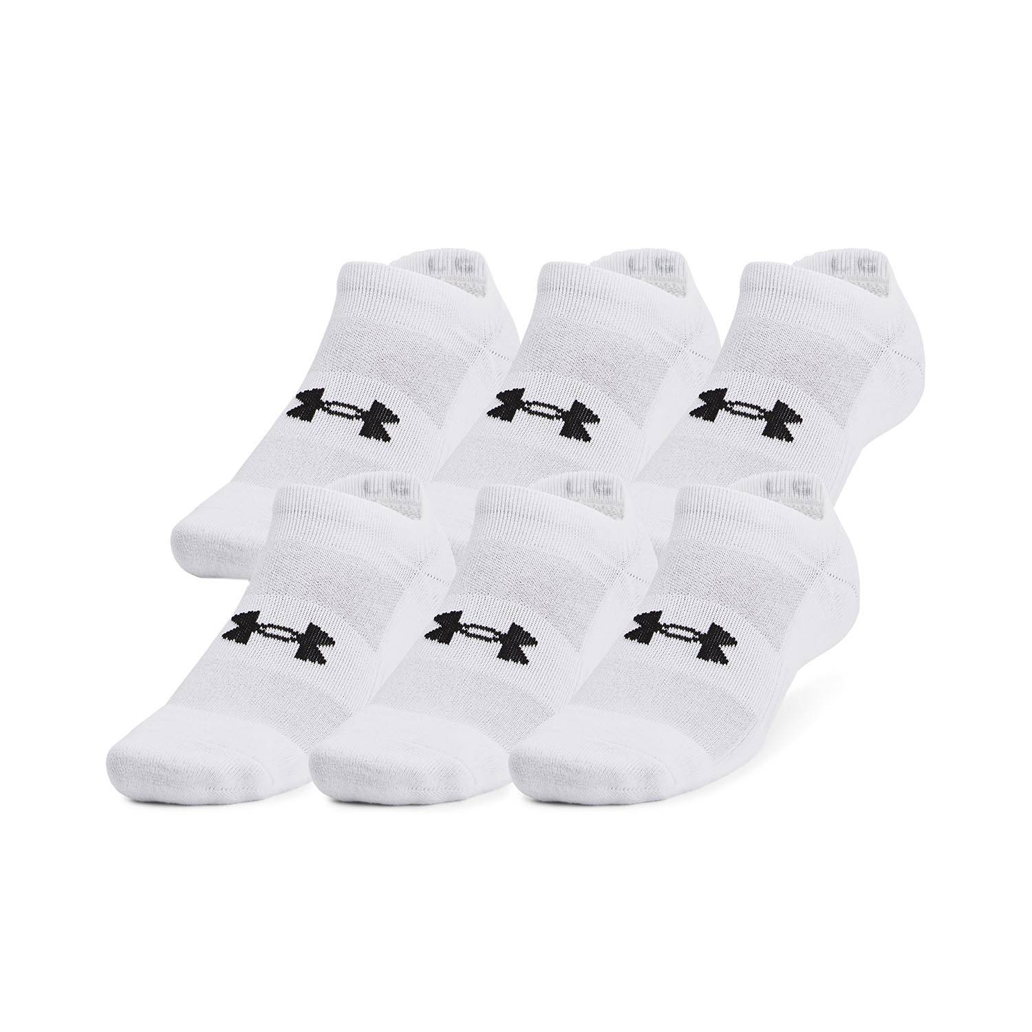 UNDER ARMOUR TRAINING COTTON NO SHOW SOCKS, 6 PACK
