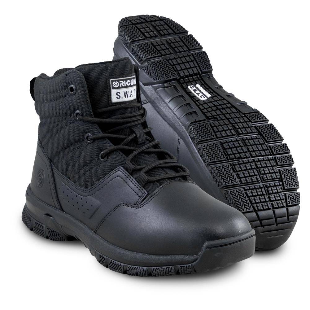 Original S.W.A.T. Protec 6" Side Zip Polishable Toe Boots