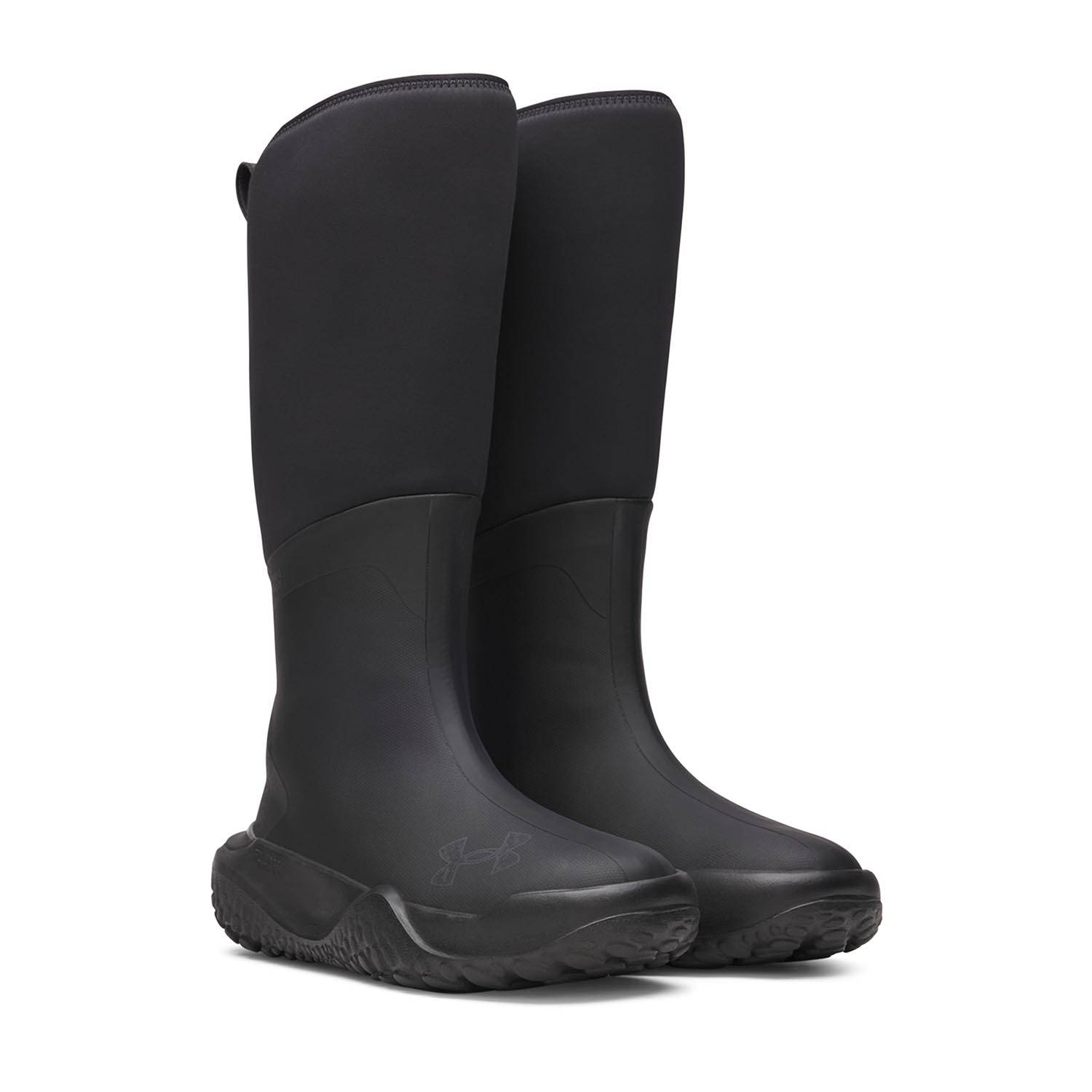 Under Armour Men‎ 9 Rain Boots Black Mud Freak Waterproof Pull On Outdoor NWD NEW Under Armour Mud Freak Waterproof Boots Mens Size 10.5  main image 4