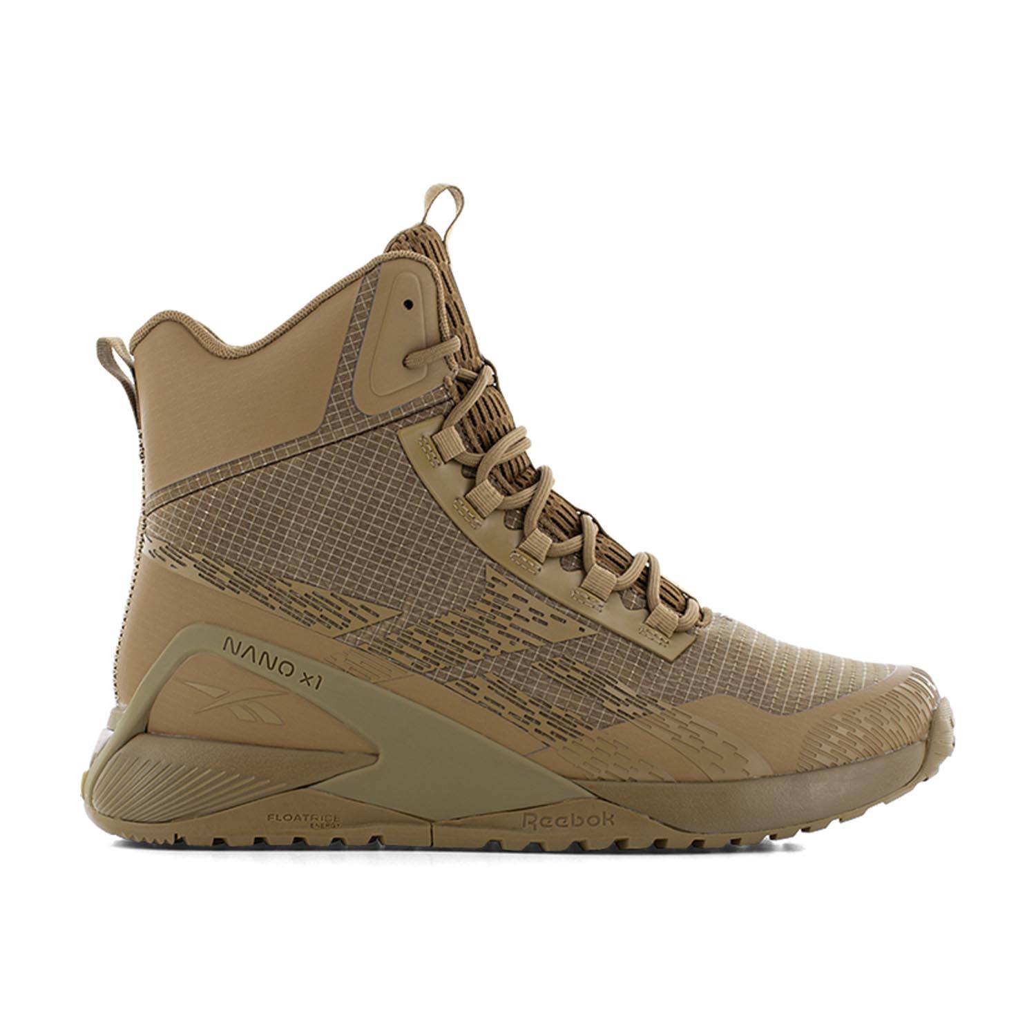 Nano Men's X1 Adventure Tactical Coyote 6" Side-Zip Boots