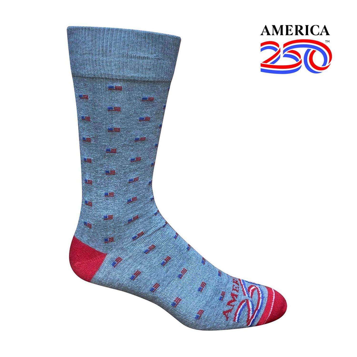 Wilson Brown Micro Flag Dress Socks
