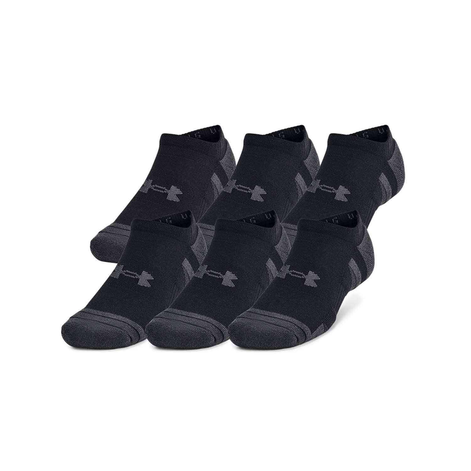 UNDER ARMOUR UNISEX PERFORMANCE TECH NO SHOW SOCKS, 6 PACK
