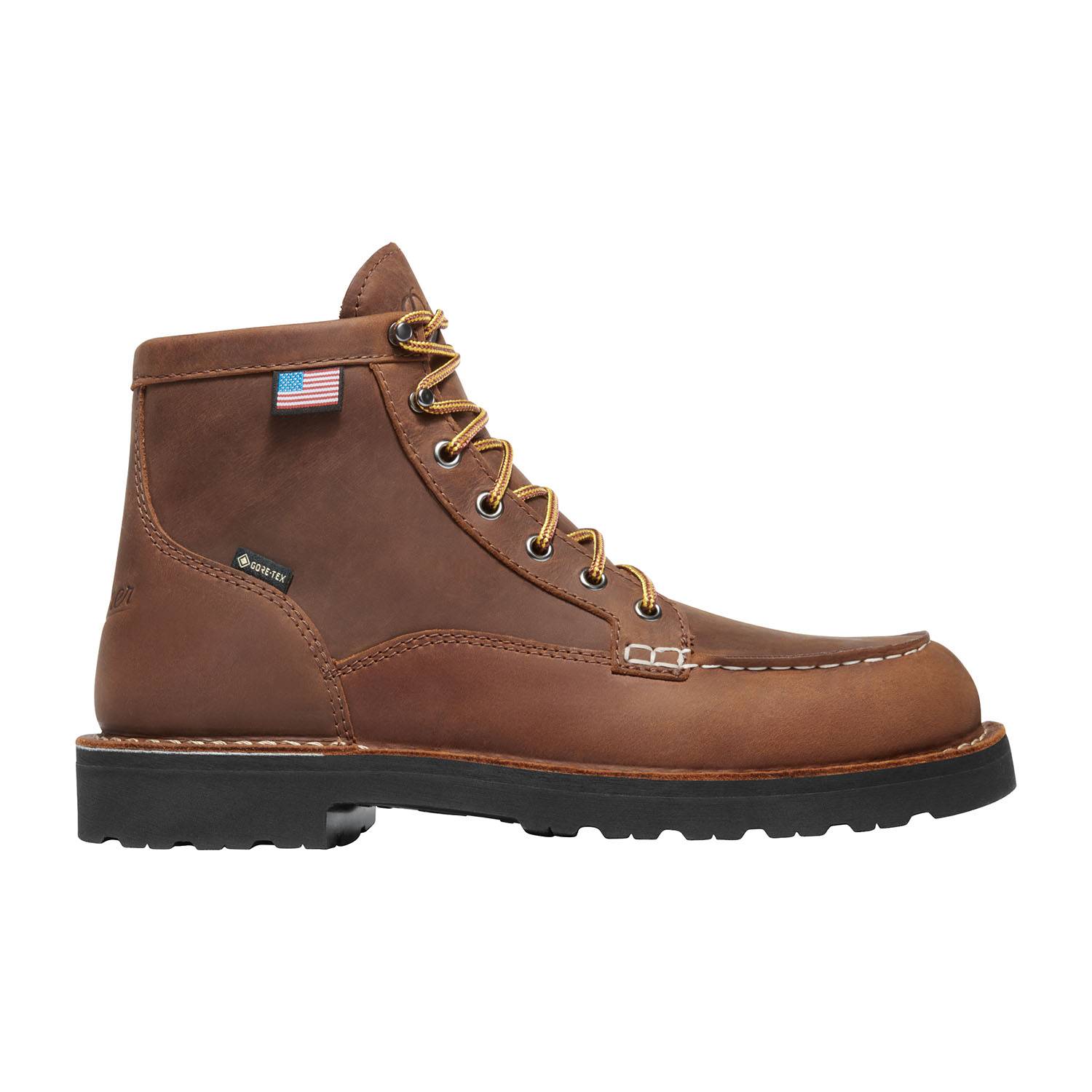 Danner Men's Bull Run Moc Toe 6" Tobacco GTX Steel Toe