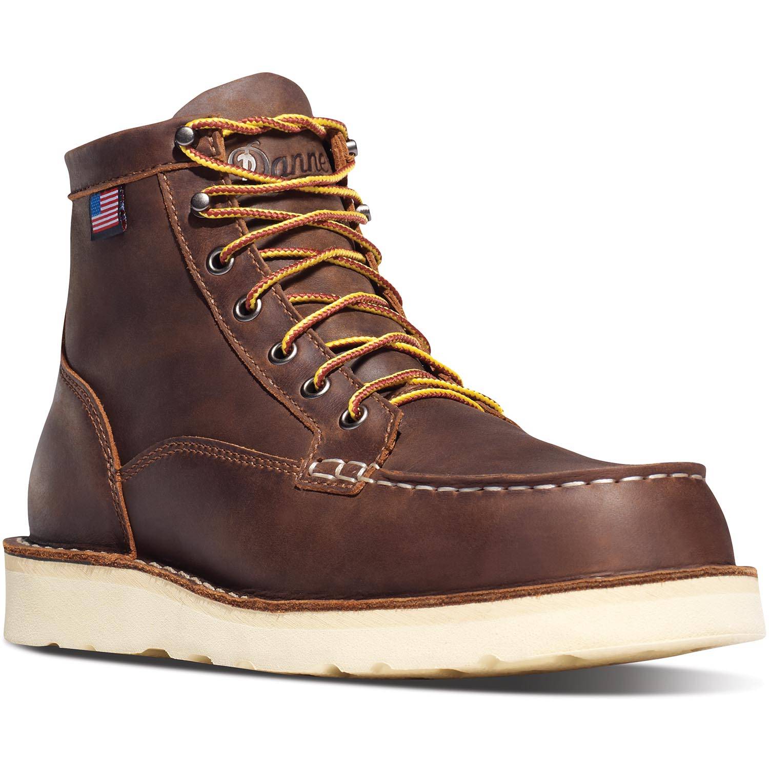 DANNER MEN'S BULL RUN 6" MOC TOE ASTM BOOTS IN BROWN