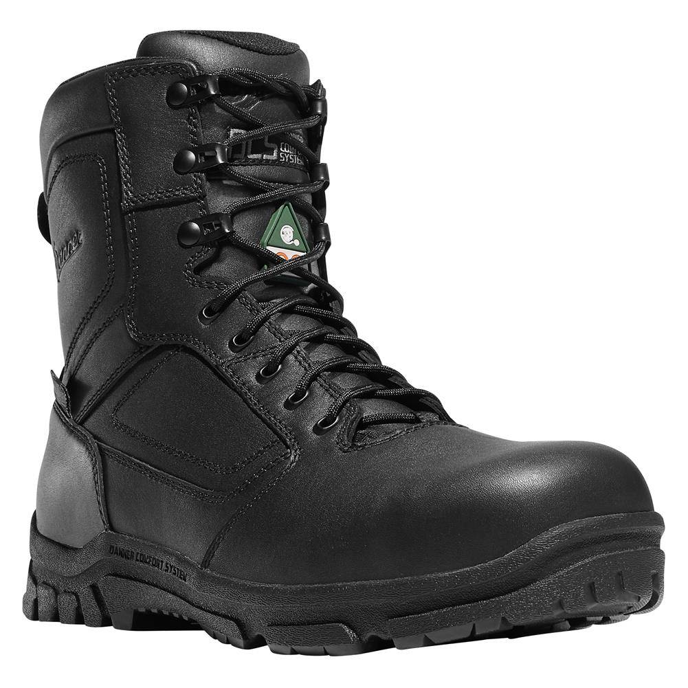 Danner Mens 9 Black Leather Lookout Station Office Steel Toe Military Boots Work opplanet-danner-lookout-  main image 4