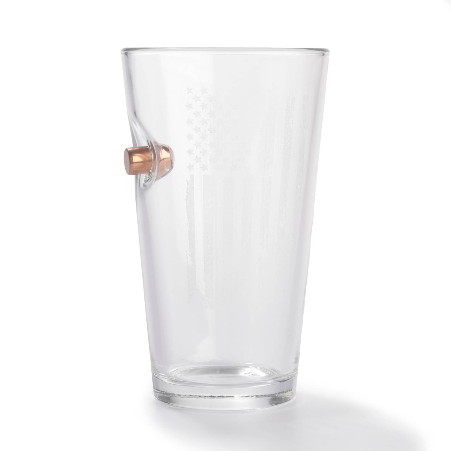 BenShot Patriotic .45 ACP Pint Glass