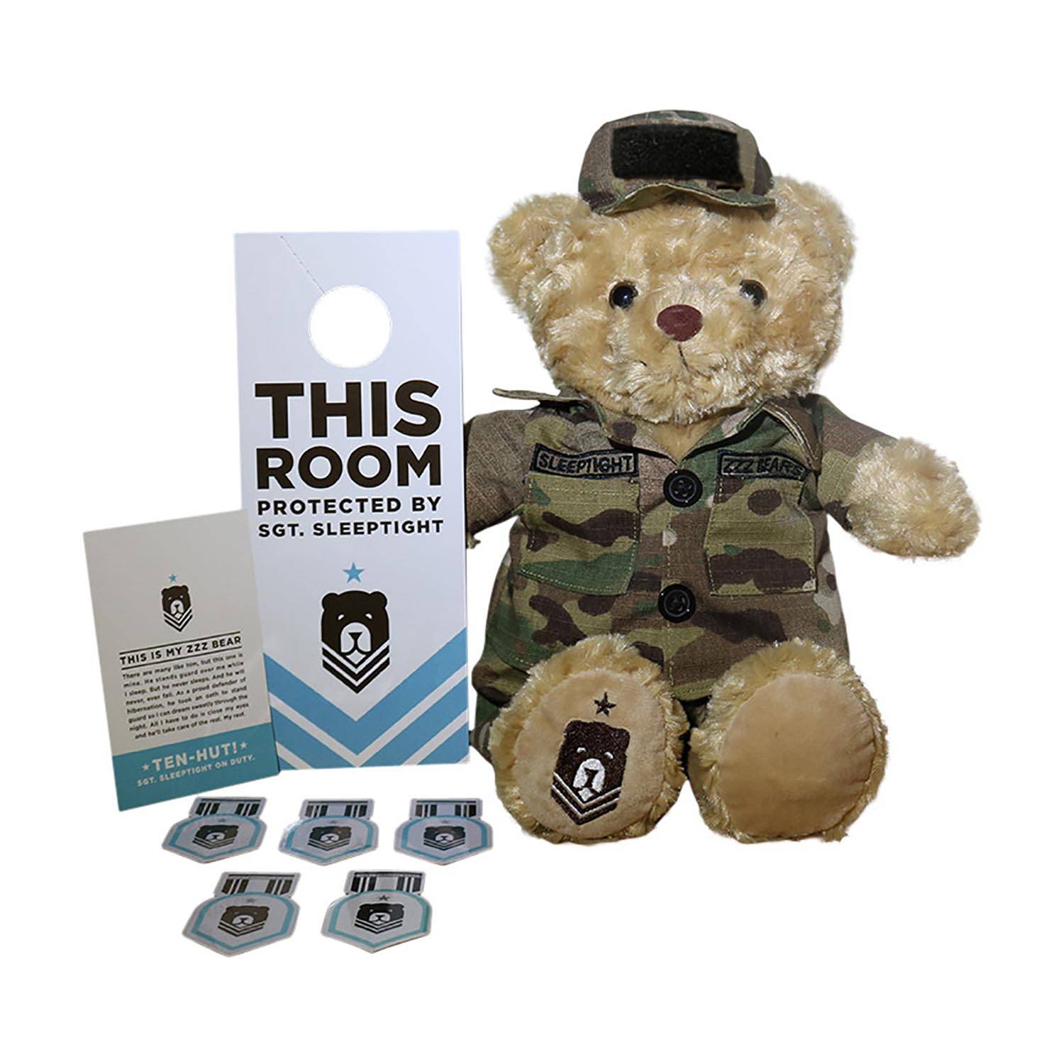 ZZZ Bears Plush Teddy Bear - Army