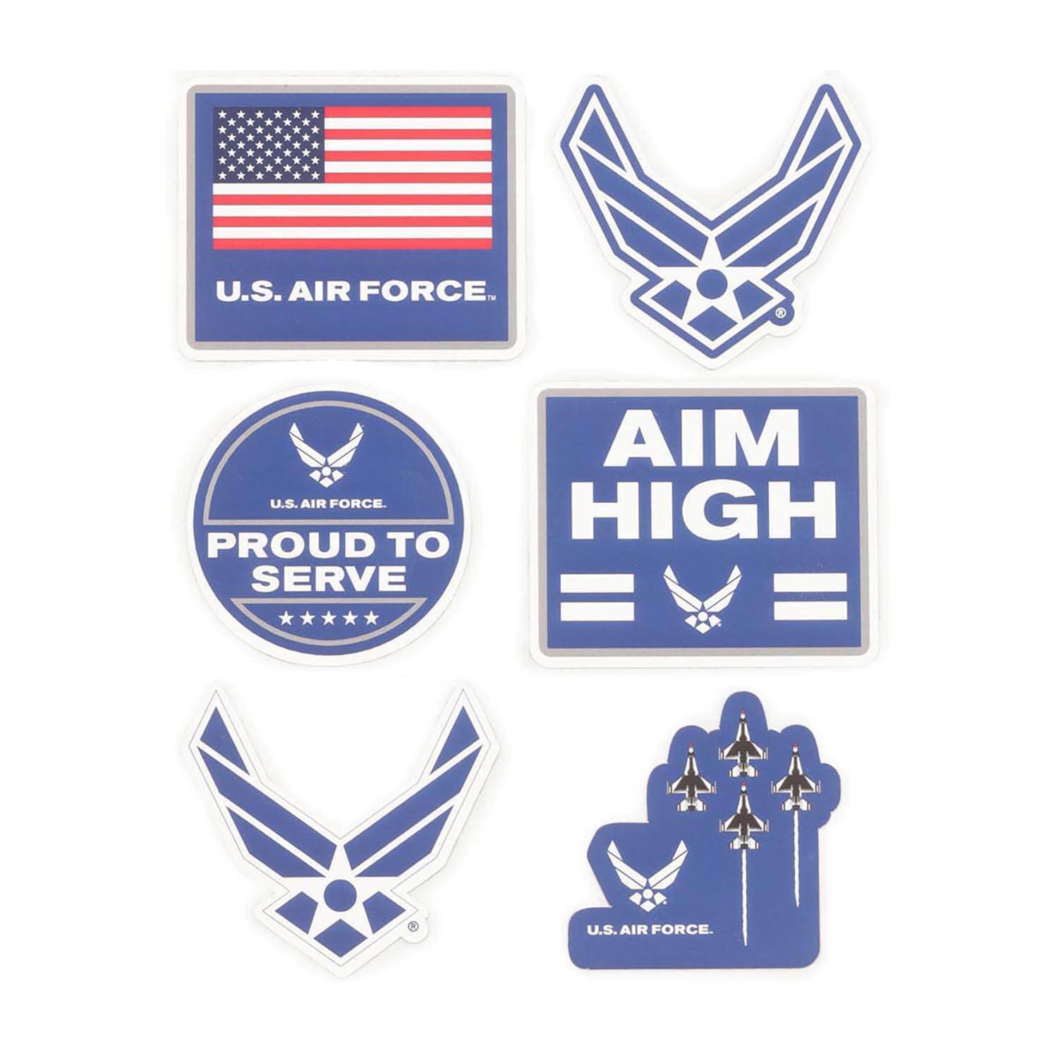 Wincraft U.S. AIR FORCE MULTI-USE DECAL PACK, 6 count