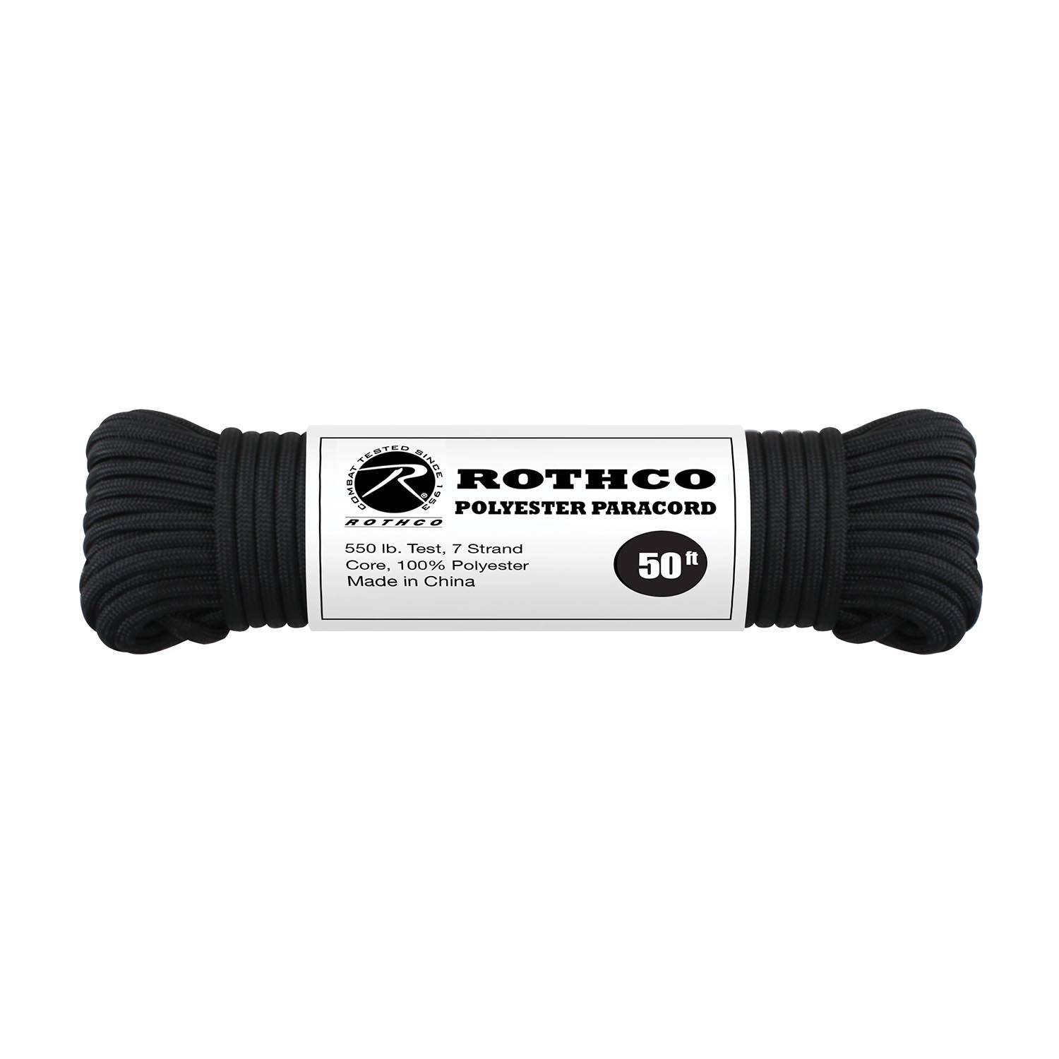 Rothco 550 lb Type III Polyester Paracord - Black