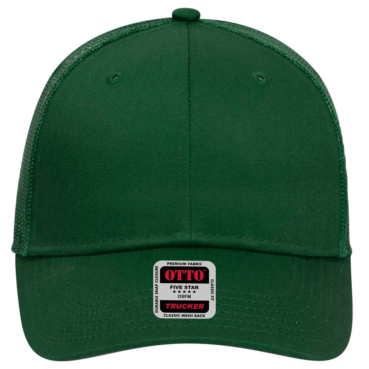 OTTO 6 Panel Low Profile Mesh Back Trucker Hat | US Patriot