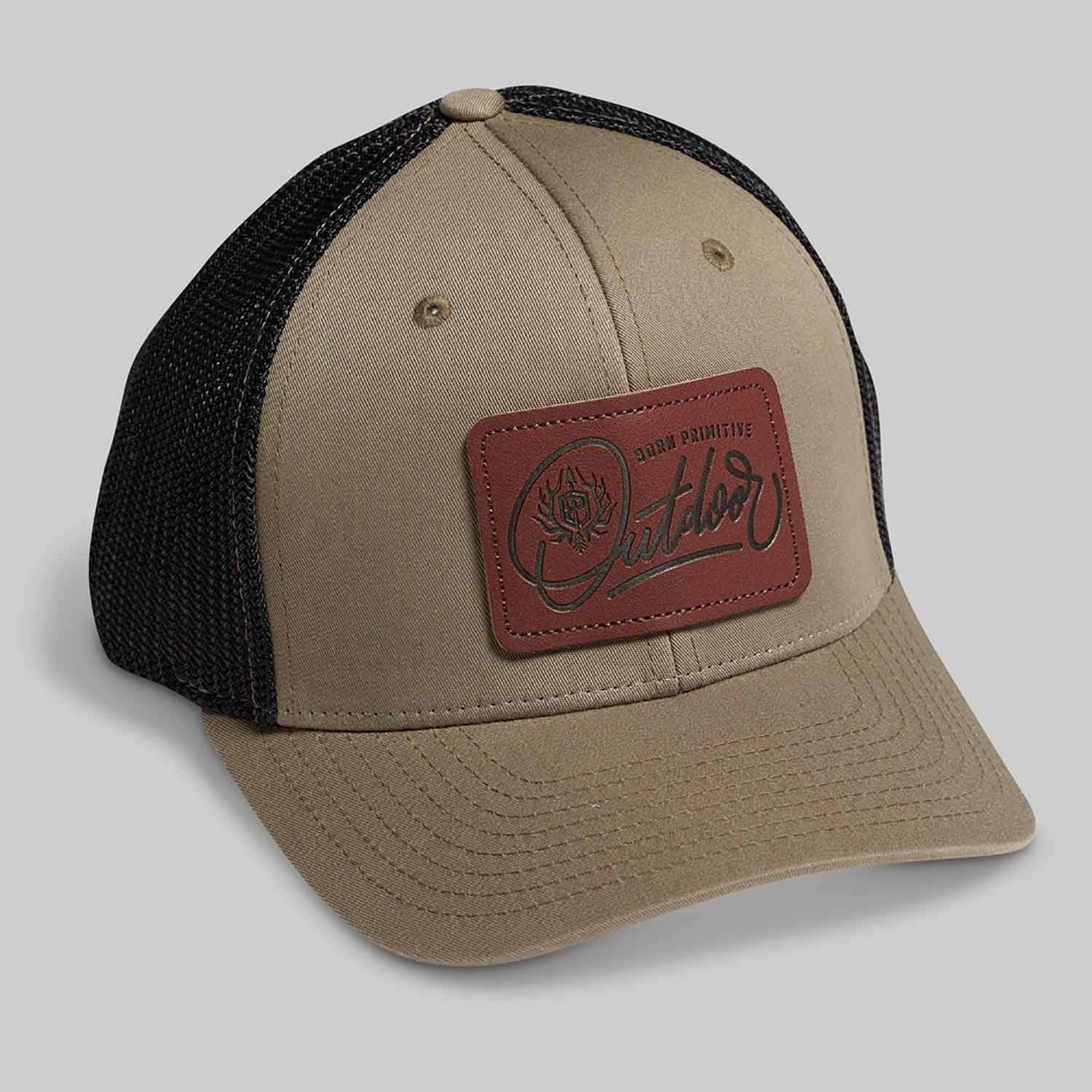 Born Primitive Outdoor Leather Patch FLEX Trucker Hat