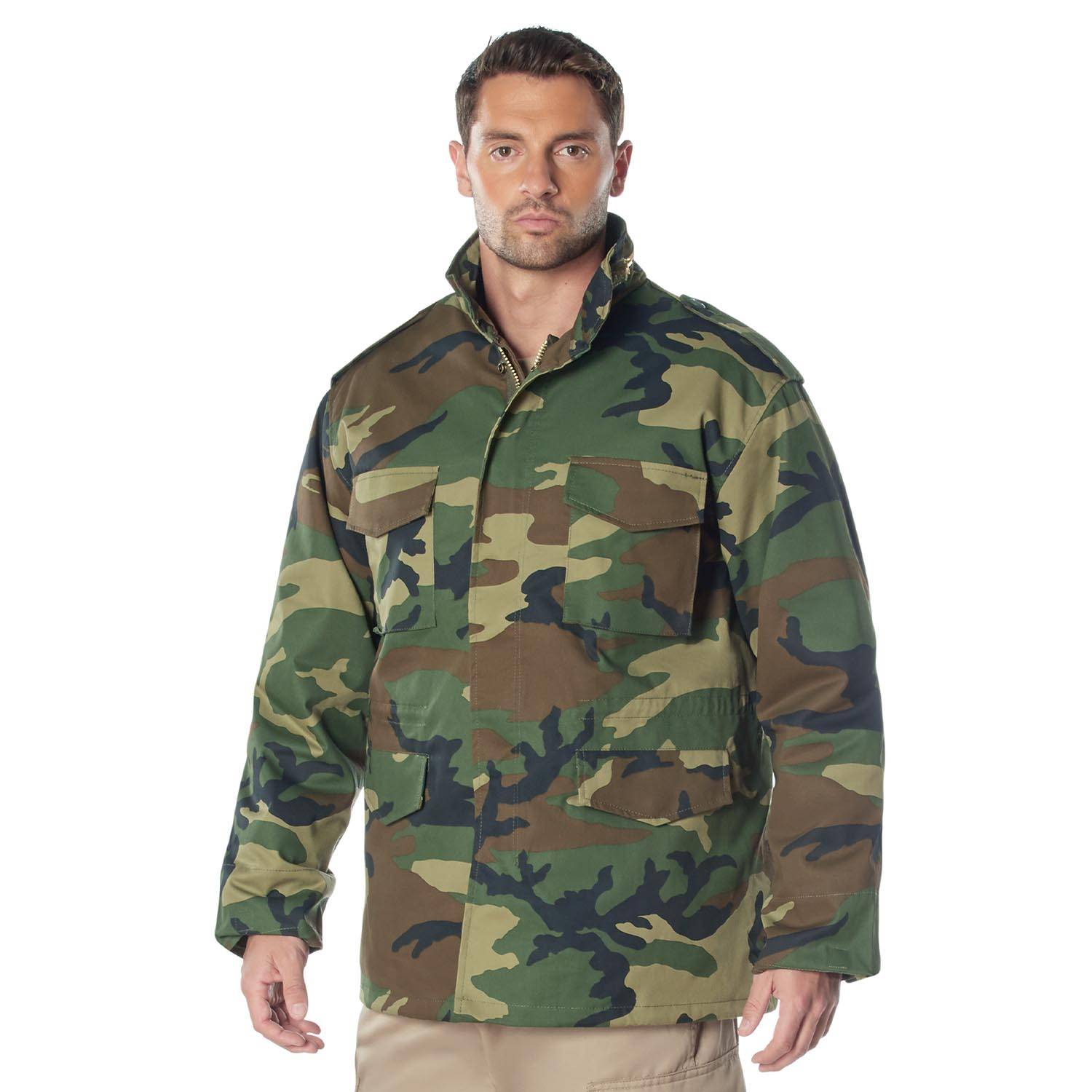 Rothco M-65 Field Jacket Winter Jacket, Black, XX-Large-Long Rothco Camo M65 Field Jacket - Tiger Stripe Camo