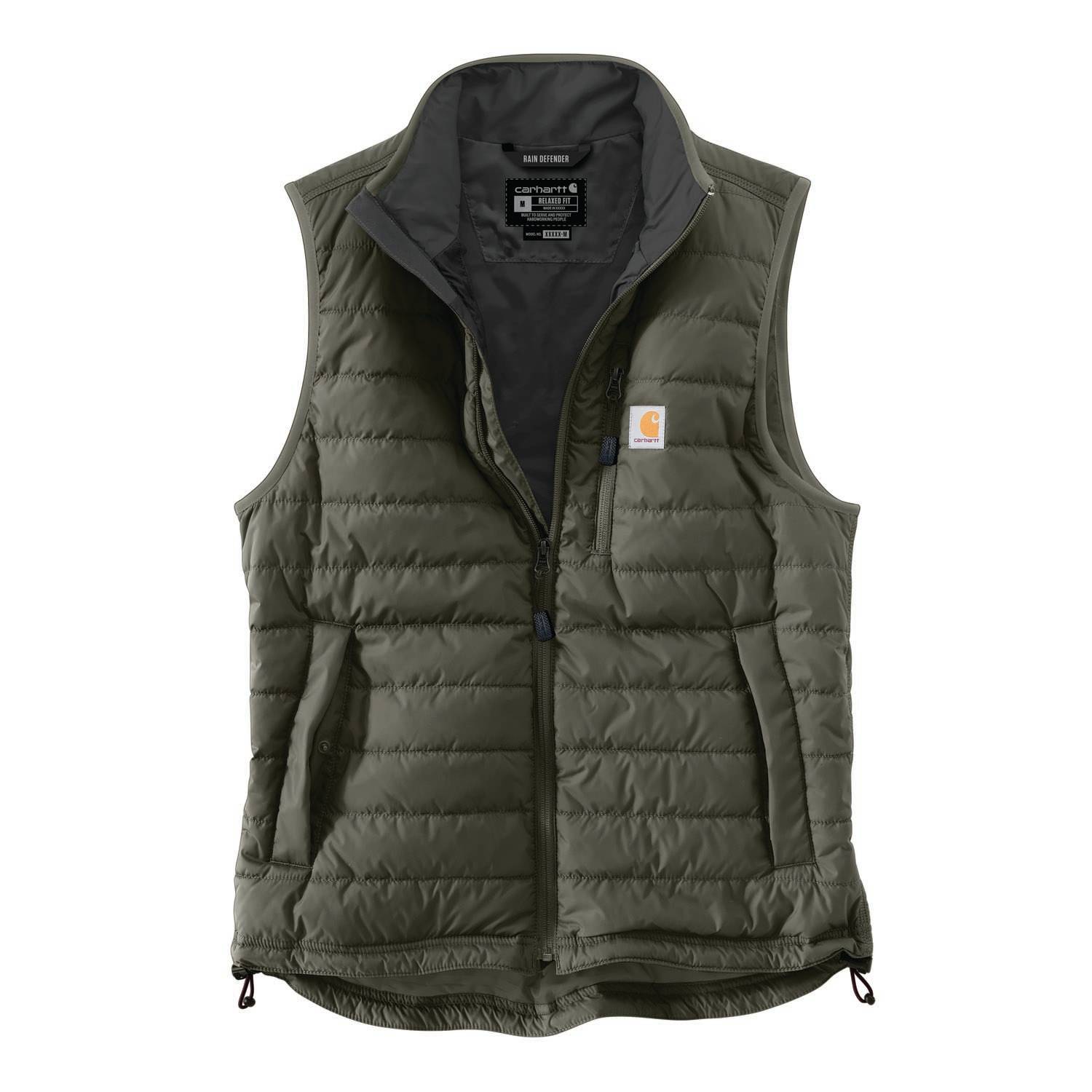 CARHARTT RAIN DEFENDER LIGHTWEIGHT INSULATED VEST IN MOSS