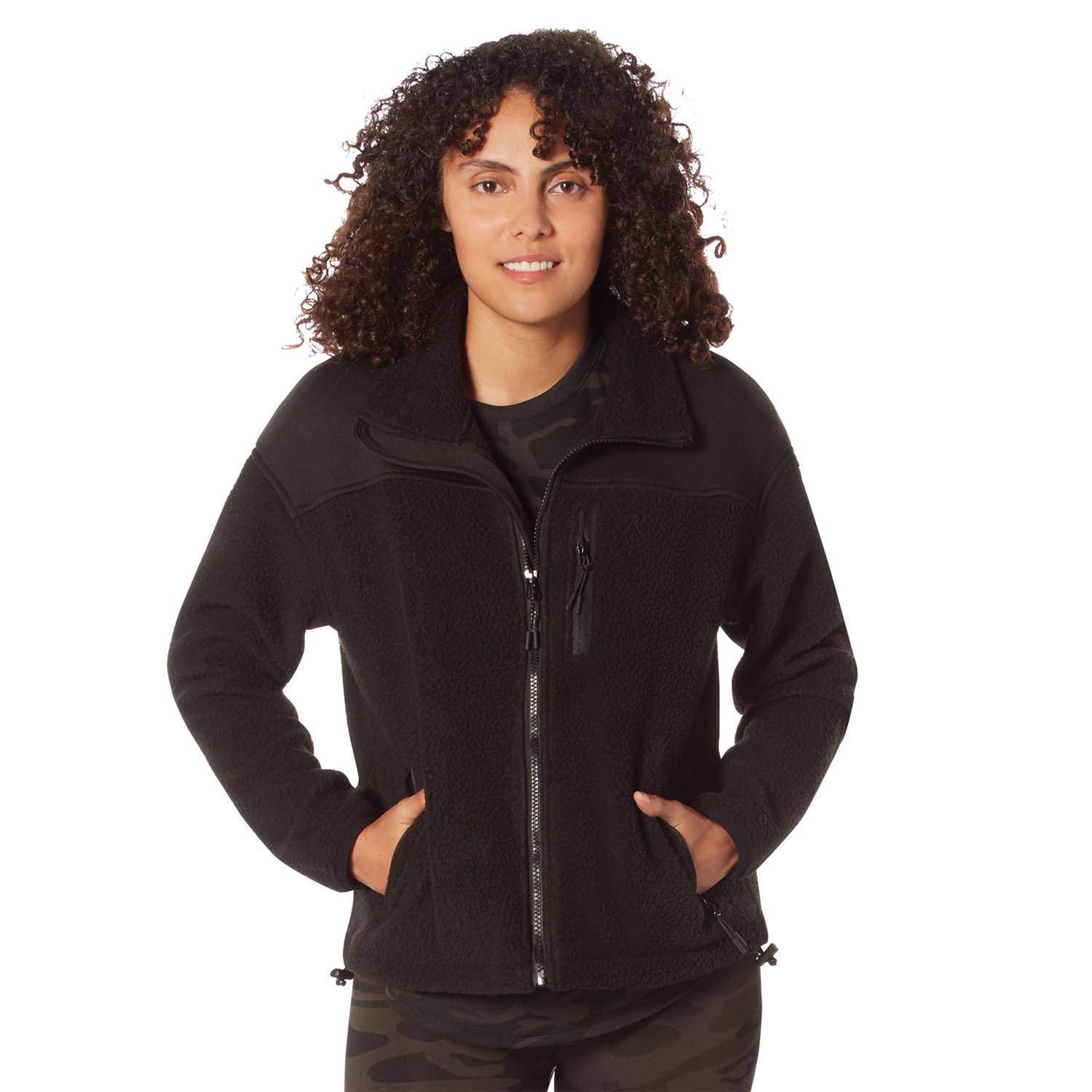ROTHCO WOMEN�S TRAILSMAN SHERPA FLEECE JACKET IN BLACK