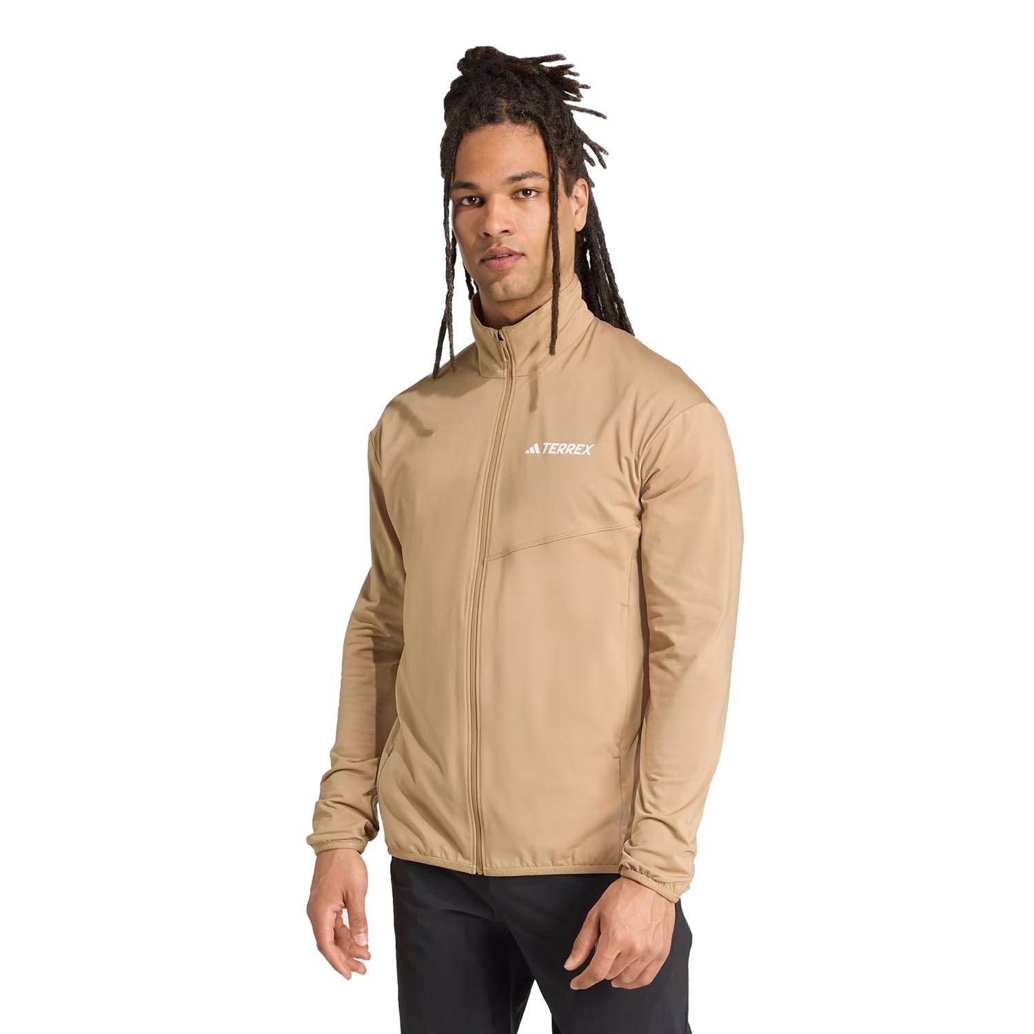 ADIDAS MEN'S TERREX MULTI CLIMAWARM FULL-ZIP TECH FLEECE JAC