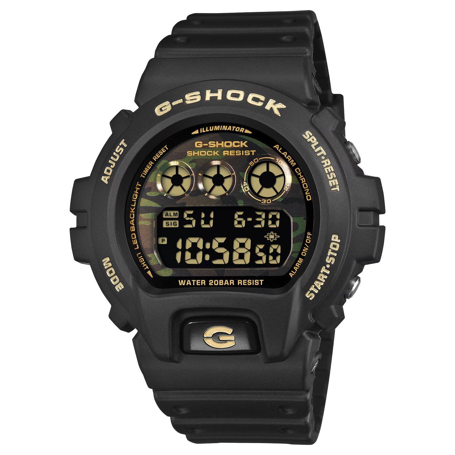 Casio G-Shock DW6900CF-1 Men's Digital Watch with Gold Camo