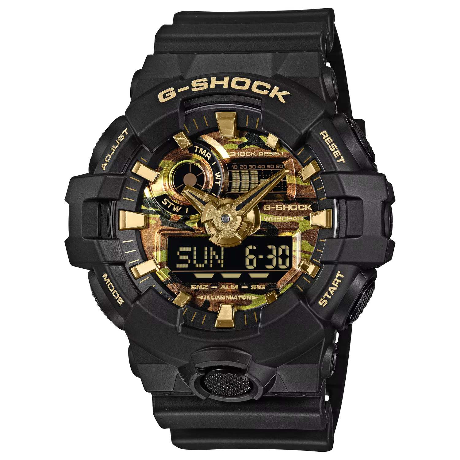 Casio G-Shock GA700CF-1A Men's Analog-Digital Watch with Gol