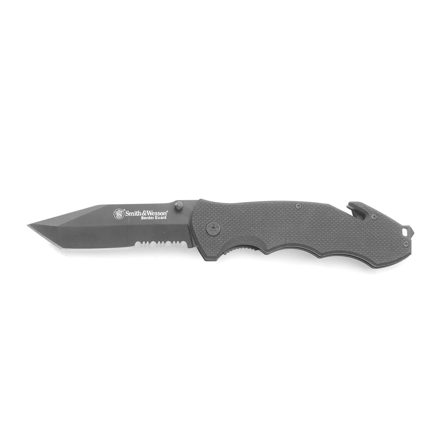 Smith & Wesson Border Guard Tanto Blade Rescue Knife and Too