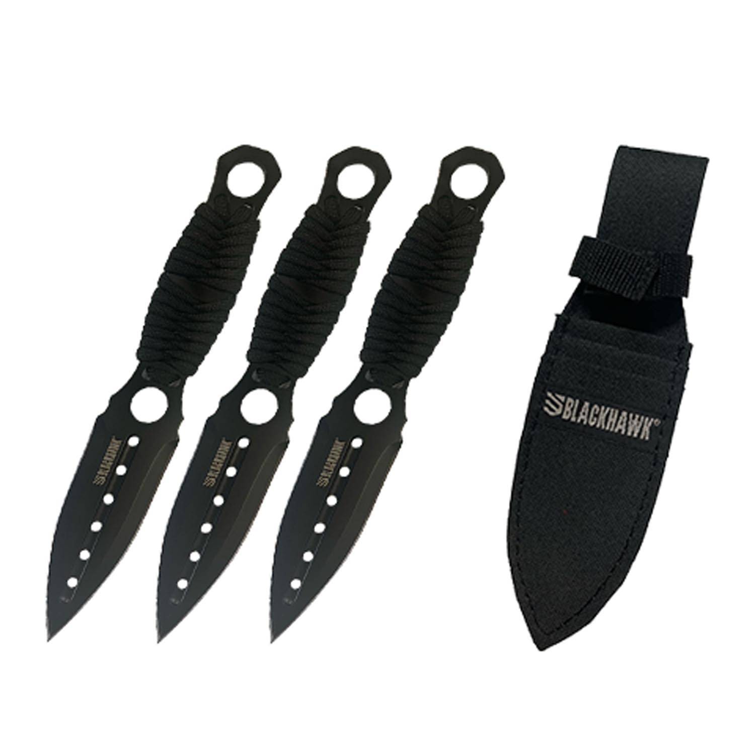 BLACKHAWK Direct Hit 3 Piece Throwing Knife Set Wrapped