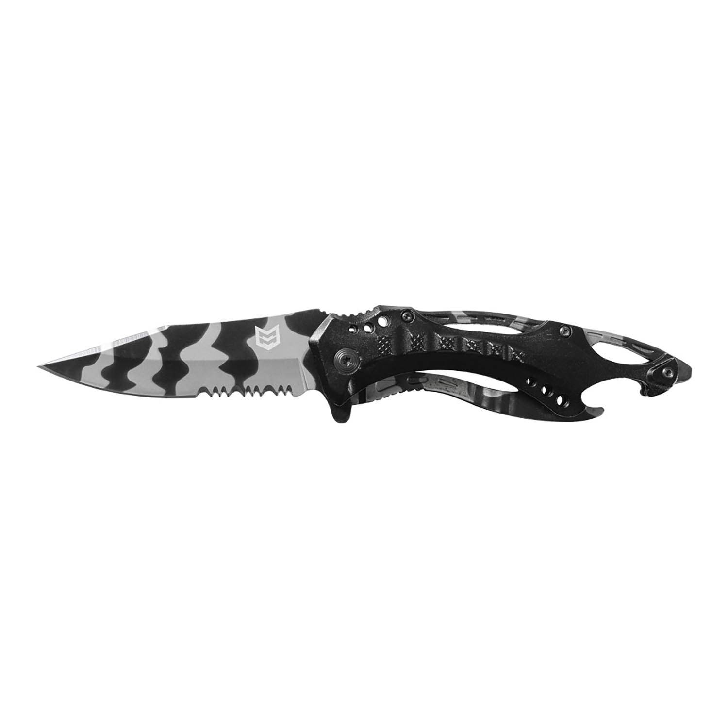 MISSION MADE RAPTOR KNIFE - URBAN CAMO & BLACK